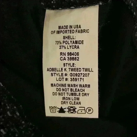 Theory Abdelle Mid Rise Pull On Stretch Faux Tweed Leggings Pants, Womens Size S - Picture 9 of 9